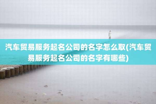 汽车贸易服务起名公司的名字怎么取(汽车贸易服务起名公司的名字有哪些)