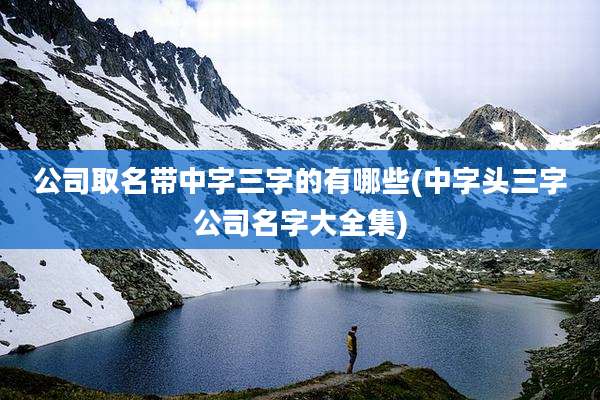 公司取名带中字三字的有哪些(中字头三字公司名字大全集)