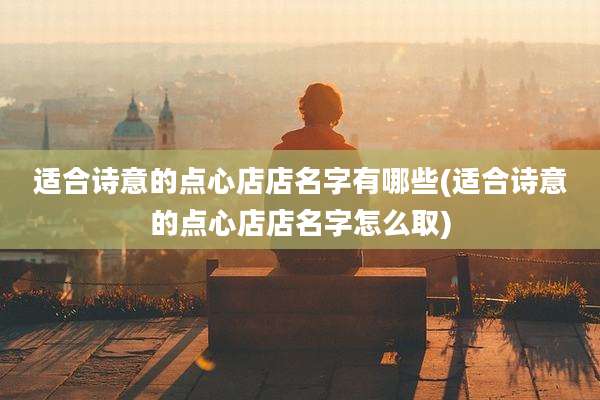 适合诗意的点心店店名字有哪些(适合诗意的点心店店名字怎么取)