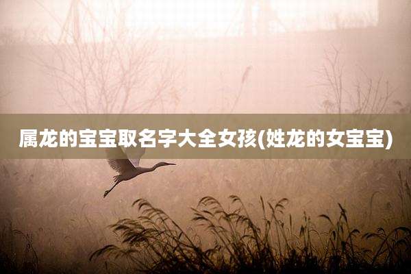 属龙的宝宝取名字大全女孩(姓龙的女宝宝)