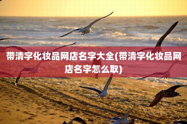 带清字化妆品网店名字大全(带清字化妆品网店名字怎么取)