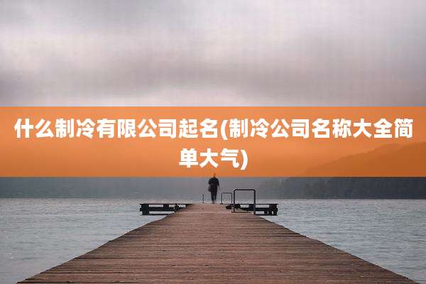 什么制冷有限公司起名(制冷公司名称大全简单大气)