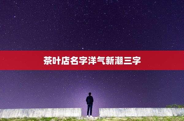 茶叶店名字洋气新潮三字
