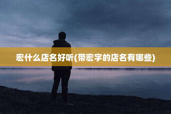 宏什么店名好听(带宏字的店名有哪些)