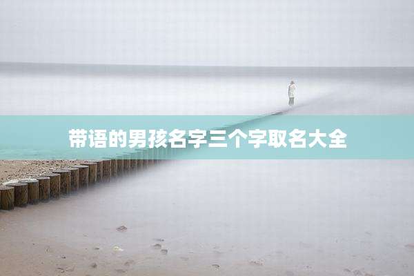 带语的男孩名字三个字取名大全
