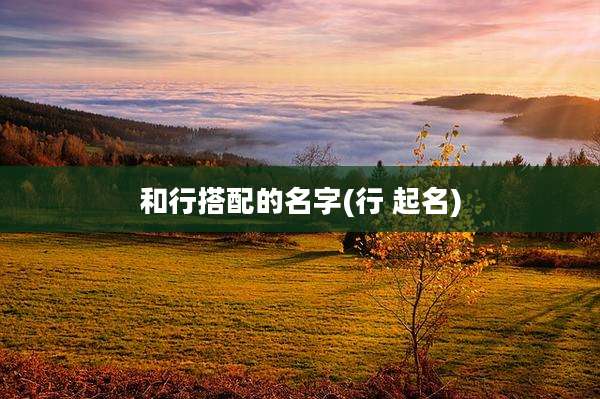和行搭配的名字(行 起名)