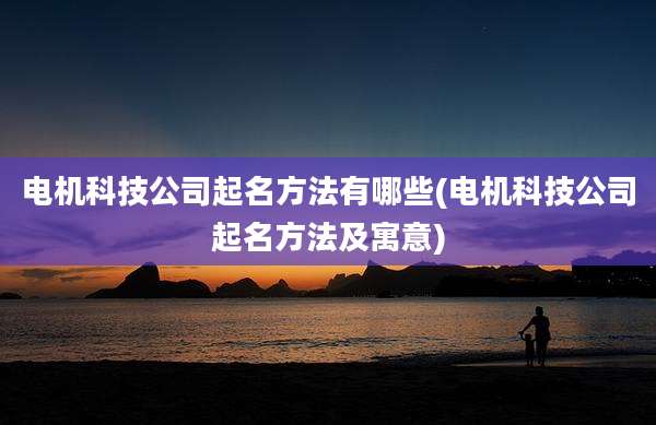 电机科技公司起名方法有哪些(电机科技公司起名方法及寓意)