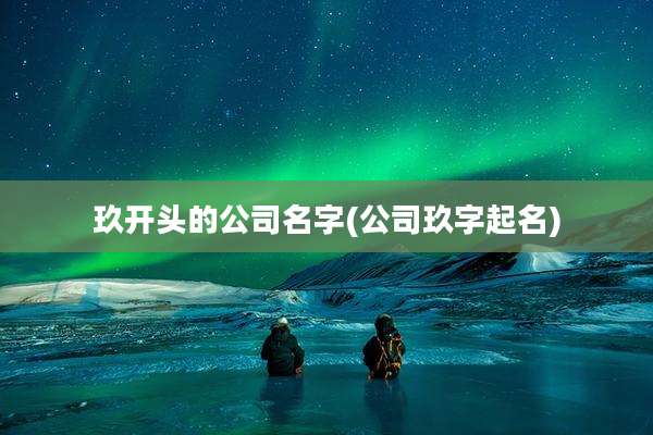 玖开头的公司名字(公司玖字起名)
