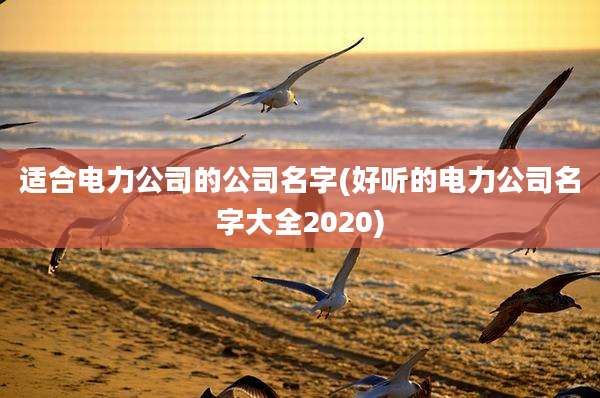 适合电力公司的公司名字(好听的电力公司名字大全2020)