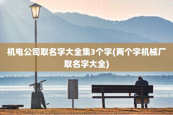 机电公司取名字大全集3个字(两个字机械厂取名字大全)