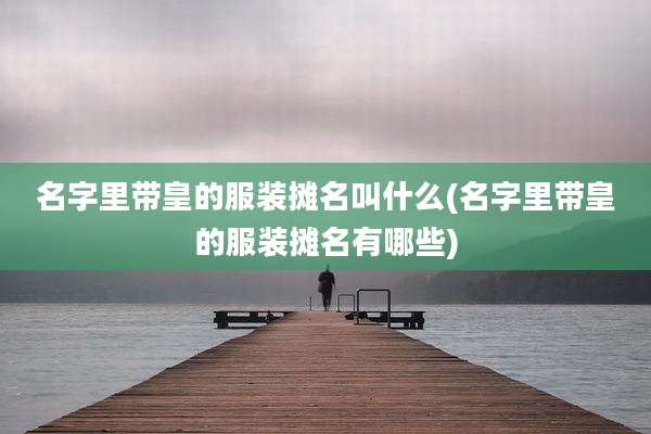 名字里带皇的服装摊名叫什么(名字里带皇的服装摊名有哪些)