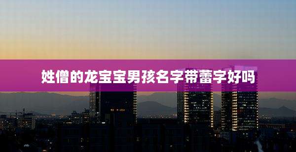 姓僧的龙宝宝男孩名字带蕾字好吗