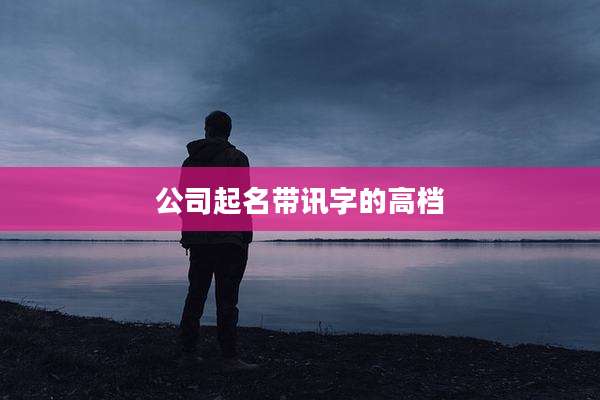 公司起名带讯字的高档