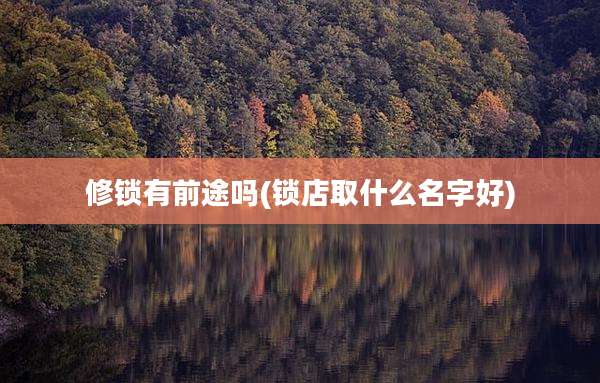 修锁有前途吗(锁店取什么名字好)