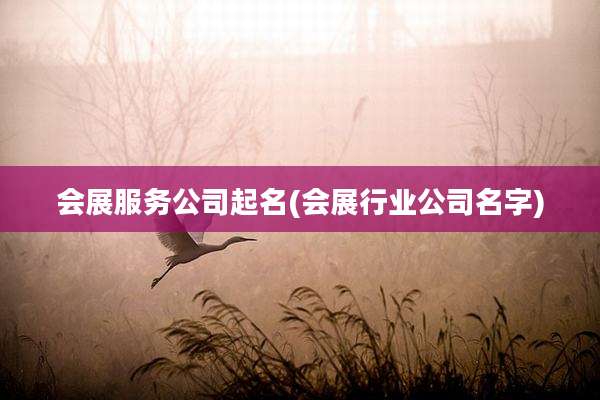 会展服务公司起名(会展行业公司名字)