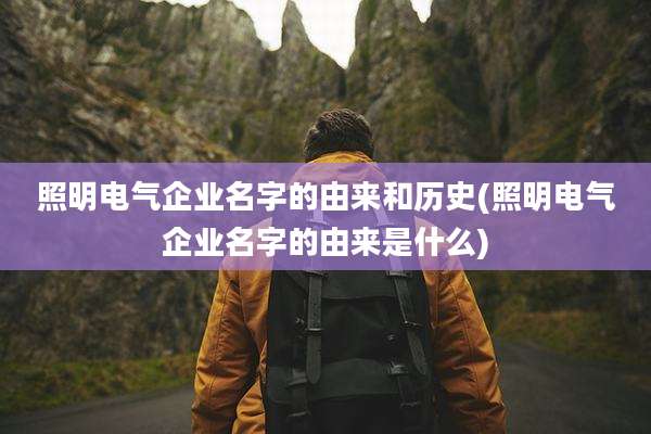 照明电气企业名字的由来和历史(照明电气企业名字的由来是什么)
