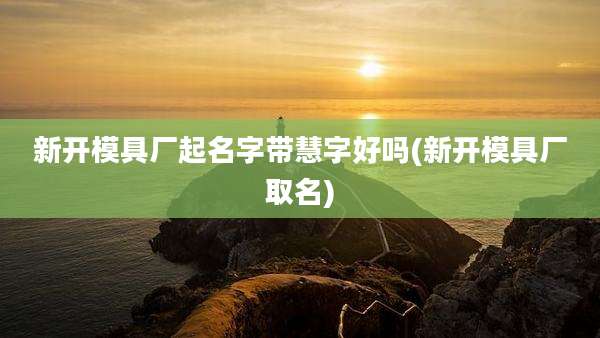 新开模具厂起名字带慧字好吗(新开模具厂取名)