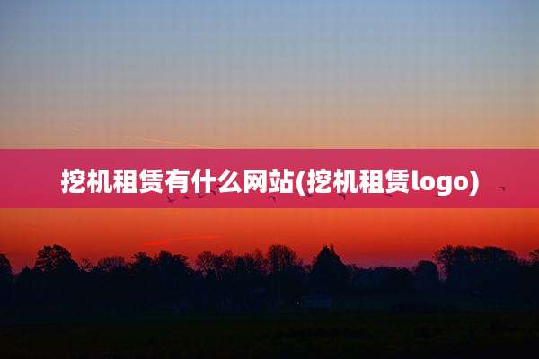 挖机租赁有什么网站(挖机租赁logo)