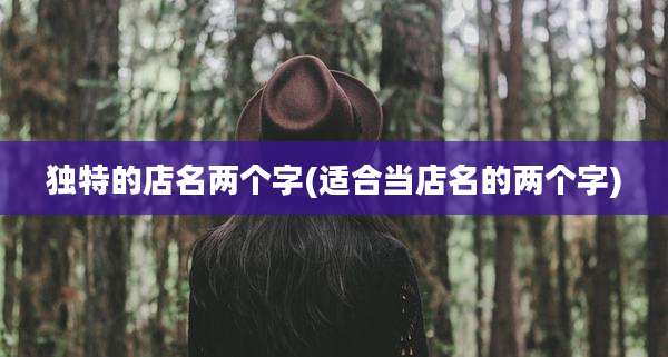 独特的店名两个字(适合当店名的两个字)