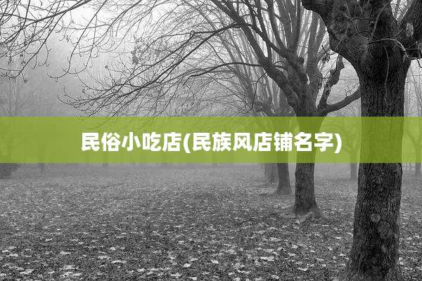 民俗小吃店(民族风店铺名字)