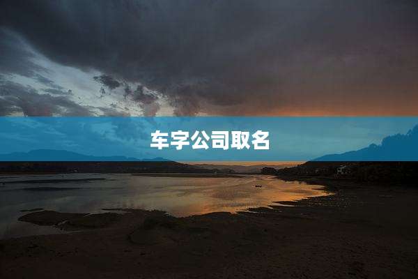车字公司取名