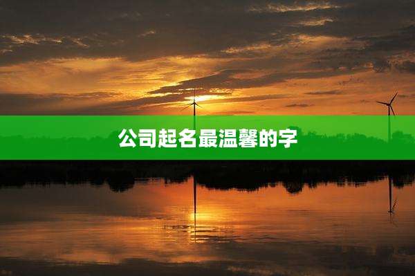 公司起名最温馨的字