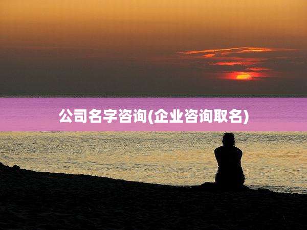 公司名字咨询(企业咨询取名)