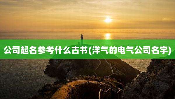 公司起名参考什么古书(洋气的电气公司名字)