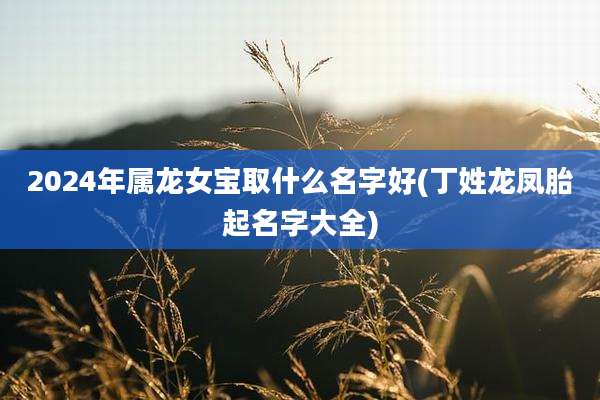 2024年属龙女宝取什么名字好(丁姓龙凤胎起名字大全)