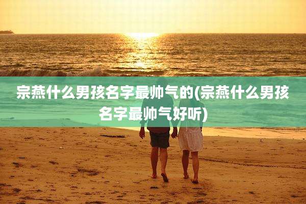 宗燕什么男孩名字最帅气的(宗燕什么男孩名字最帅气好听)