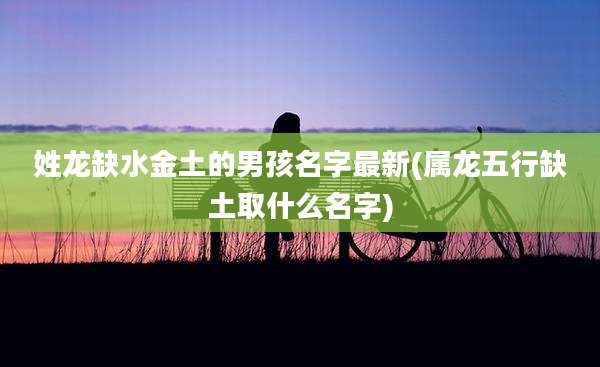 姓龙缺水金土的男孩名字最新(属龙五行缺土取什么名字)