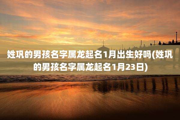 姓巩的男孩名字属龙起名1月出生好吗(姓巩的男孩名字属龙起名1月23日)