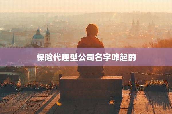保险代理型公司名字咋起的