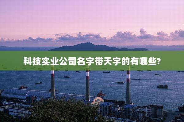 科技实业公司名字带天字的有哪些?