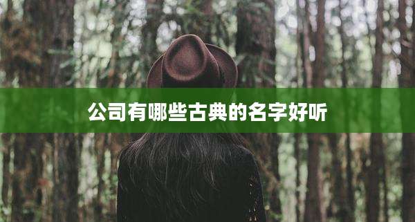 公司有哪些古典的名字好听