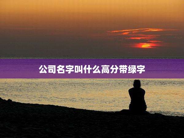 公司名字叫什么高分带绿字