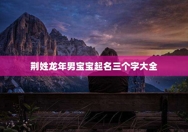 荆姓龙年男宝宝起名三个字大全