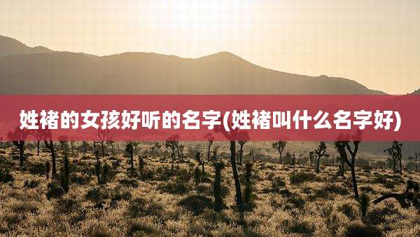 姓褚的女孩好听的名字(姓褚叫什么名字好)