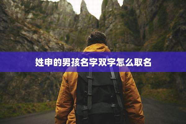 姓申的男孩名字双字怎么取名