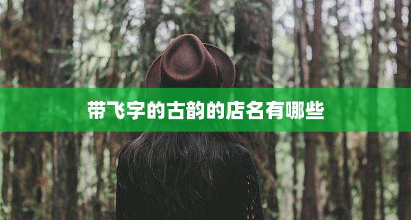 带飞字的古韵的店名有哪些