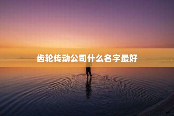 齿轮传动公司什么名字最好