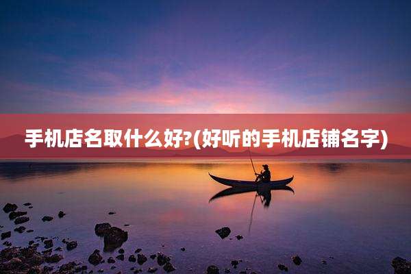 手机店名取什么好?(好听的手机店铺名字)