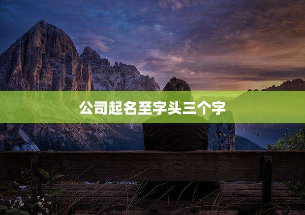 公司起名至字头三个字