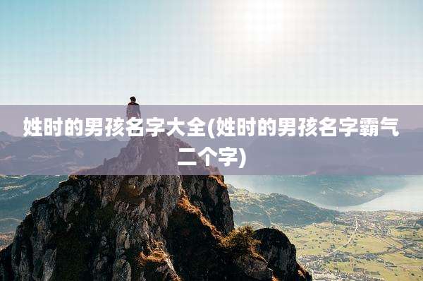 姓时的男孩名字大全(姓时的男孩名字霸气二个字)