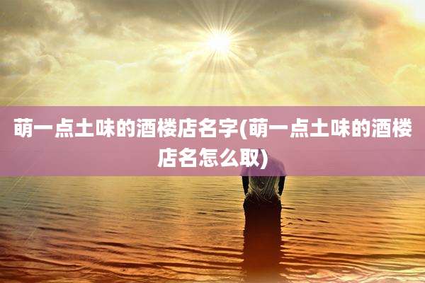 萌一点土味的酒楼店名字(萌一点土味的酒楼店名怎么取)