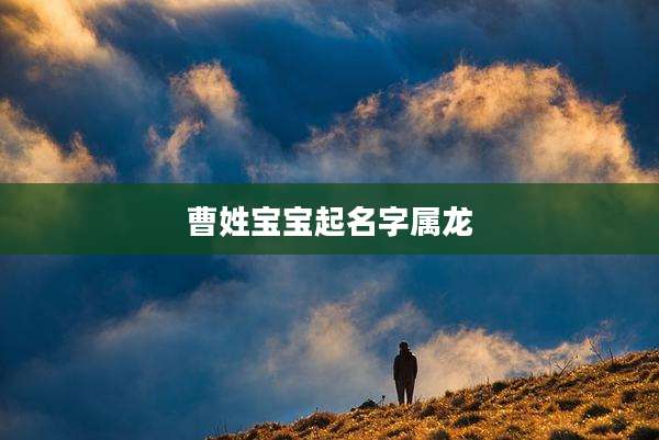 曹姓宝宝起名字属龙