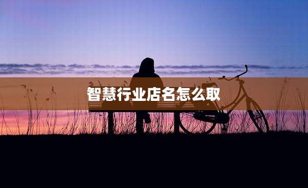智慧行业店名怎么取