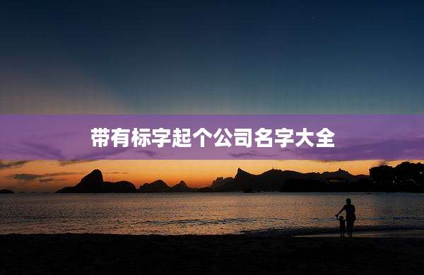 带有标字起个公司名字大全