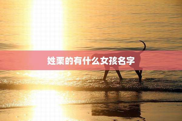 姓栗的有什么女孩名字