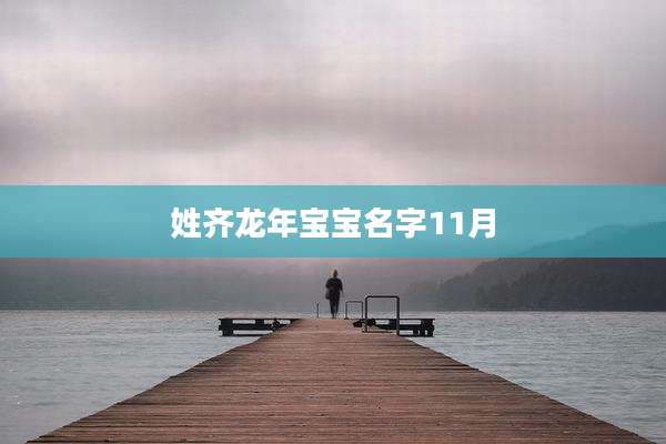 姓齐龙年宝宝名字11月